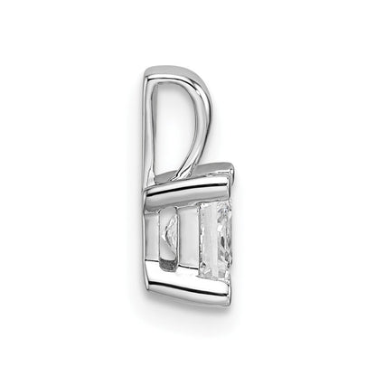 14K Weißgold 0,75 ct. im Labor gezüchteter Diamant VS/SI+ G+ 18 Zoll 4-Krappen-Anhänger-Halskette