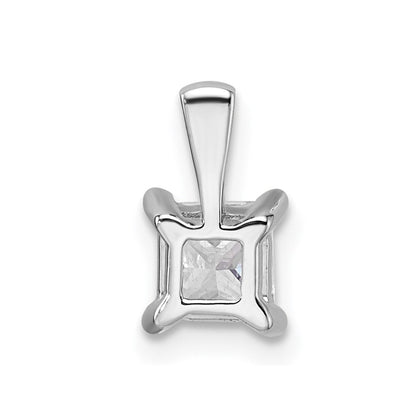 14K Weißgold 0,75 ct. im Labor gezüchteter Diamant VS/SI+ G+ 18 Zoll 4-Krappen-Anhänger-Halskette