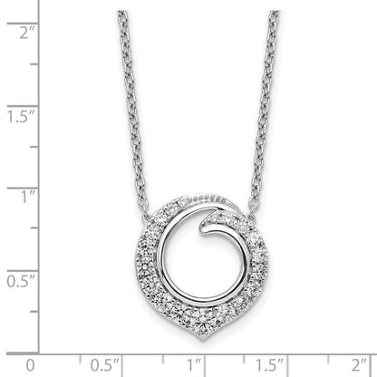 14K Weißgold 1 Ct. Im Labor Gezüchtet Diamant Vs/si+ G+ Rund 18 Zoll Halskette
