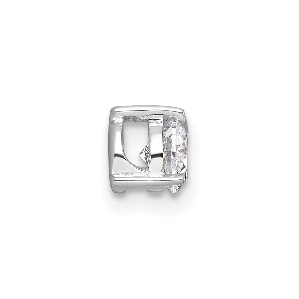 14K Weißgold 0,375 ct. Labordiamant VS/SI+ G+ Rund Komplett Dreikrappen-Kettengleitanhänger