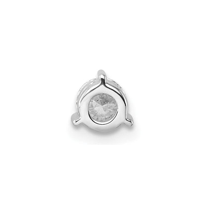 14K Weißgold 0,375 ct. Labordiamant VS/SI+ G+ Rund Komplett Dreikrappen-Kettengleitanhänger