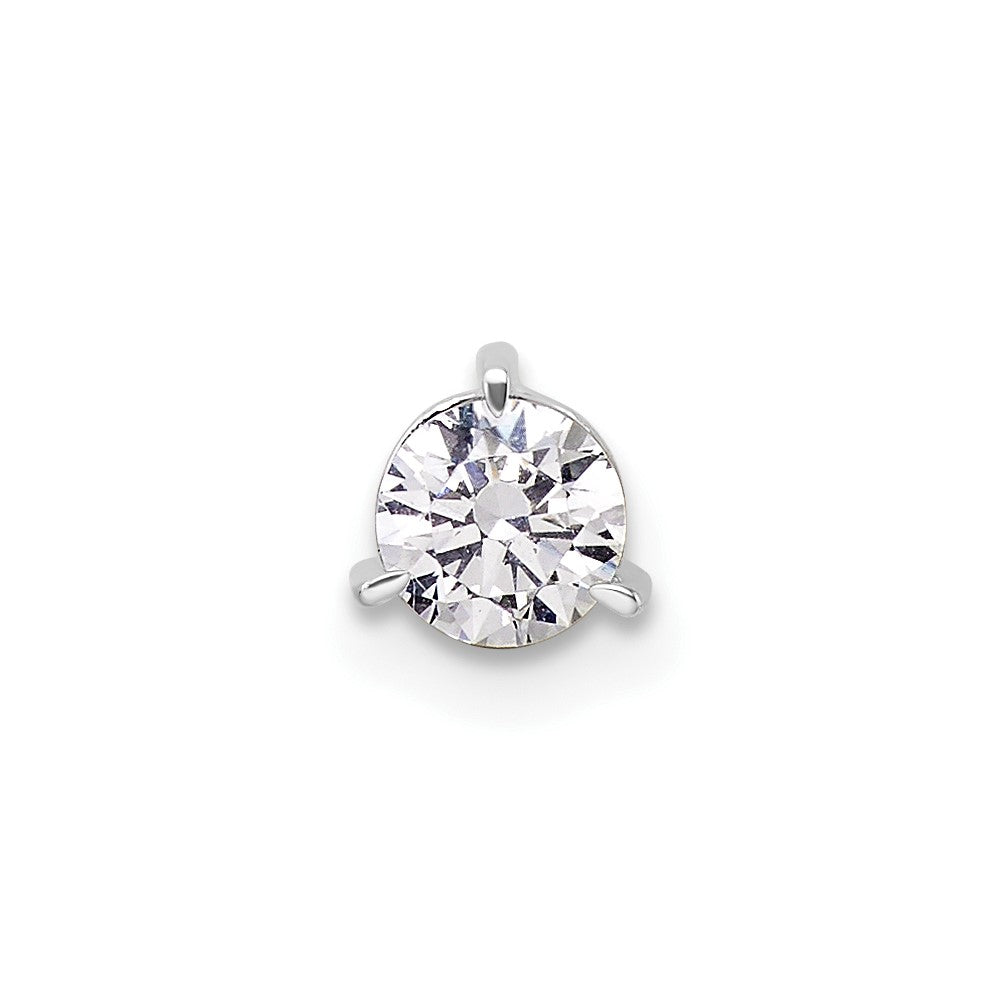 14K Weißgold 0,375 ct. Labordiamant VS/SI+ G+ Rund Komplett Dreikrappen-Kettengleitanhänger