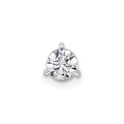 14K Weißgold 0,375 ct. Labordiamant VS/SI+ G+ Rund Komplett Dreikrappen-Kettengleitanhänger