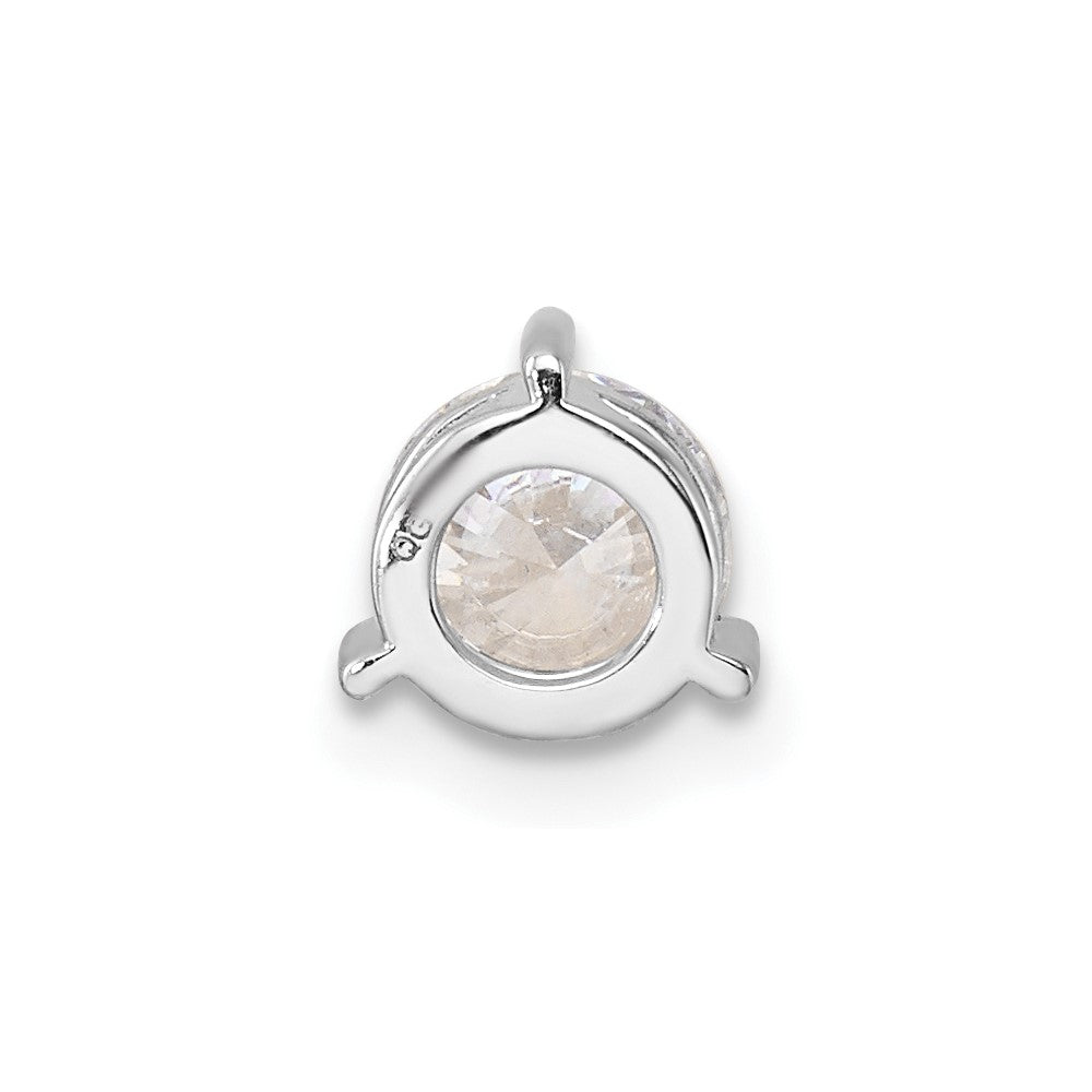 14K Weißgold 0,75 ct. Im Labor Gezüchteter Diamant VS/SI+ G+ Rund Komplett Dreikrappen-Ketten-Gleitanhänger