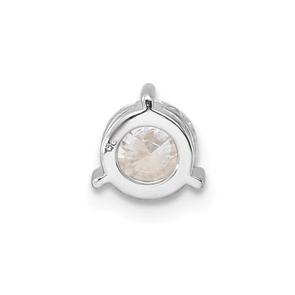 14K Weißgold 0,75 ct. Im Labor Gezüchteter Diamant VS/SI+ G+ Rund Komplett Dreikrappen-Ketten-Gleitanhänger