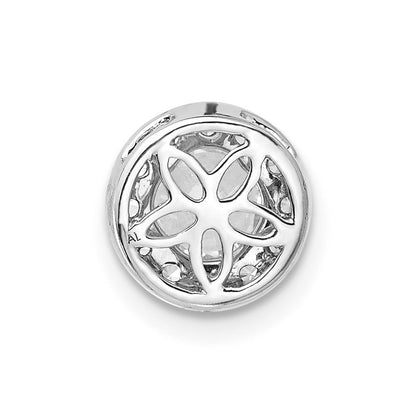 14K Weißgold 0,75 ct. Laborgezüchteter Diamant VS/SI+ G+ Rund Halo Ketten-Gleitanhänger