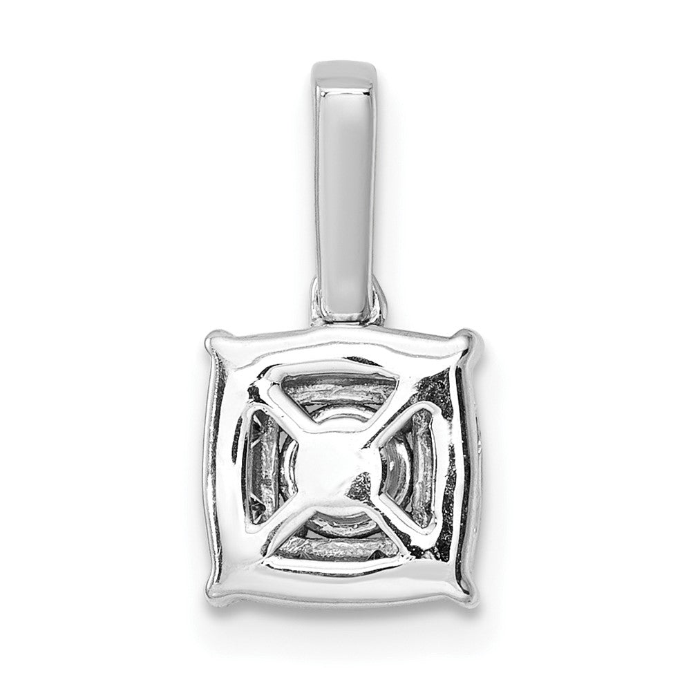 14k Weißgold 0,5 ct. Laborgezüchteter Diamant VS/SI+ G+ Quadratischer Anhänger