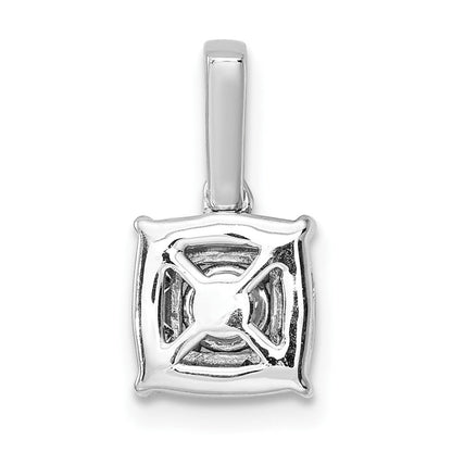 14k Weißgold 0,5 ct. Laborgezüchteter Diamant VS/SI+ G+ Quadratischer Anhänger