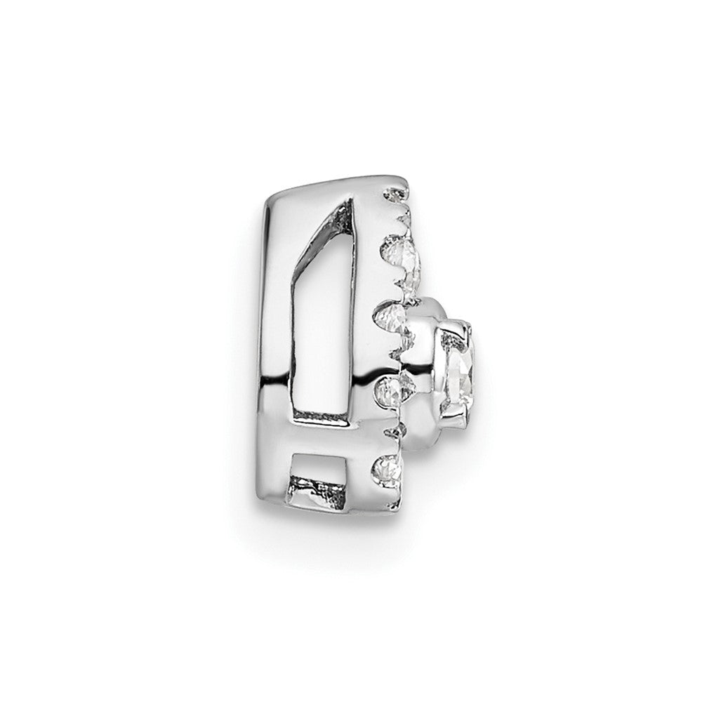 14K Weißgold Anhänger mit 0,33 ct. Laborgezüchtetem Diamant VS/SI+ G+ im Birnenschliff, Gleitanhänger für Kette