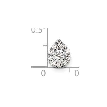 14K Weißgold Anhänger mit 0,33 ct. Laborgezüchtetem Diamant VS/SI+ G+ im Birnenschliff, Gleitanhänger für Kette
