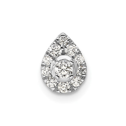 14K Weißgold Anhänger mit 0,33 ct. Laborgezüchtetem Diamant VS/SI+ G+ im Birnenschliff, Gleitanhänger für Kette