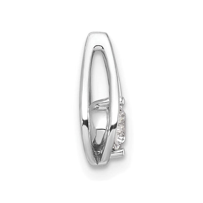 14K Weißgold 0,25 ct. Laborgezüchteter Diamant VS/SI+ G+ Tropfen-Ketten-Gleitanhänger
