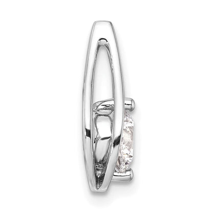 14K Weißgold 0,75 ct. Laborgezüchteter Diamant VS/SI+ G+ Tropfenförmiger Ketten-Gleitanhänger
