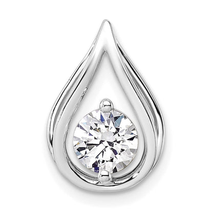 14K Weißgold 0,75 ct. Laborgezüchteter Diamant VS/SI+ G+ Tropfenförmiger Ketten-Gleitanhänger