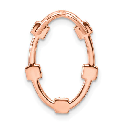 14K Roségold 0,10 ct. Labordiamant VS/SI+ G+ Oval Ketten-Gleitanhänger