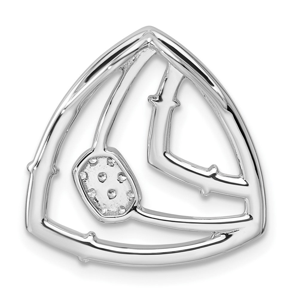 14K Weißgold Im Labor Gezüchtet Diamant Vs/si+ G+ Dreieck Kette Anhänger