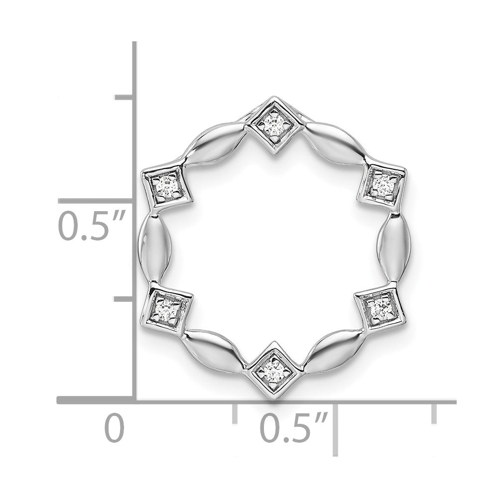 14K Weißgold Im Labor Gezüchtet Diamant Vs/si+ G+ Rund Kette Anhänger