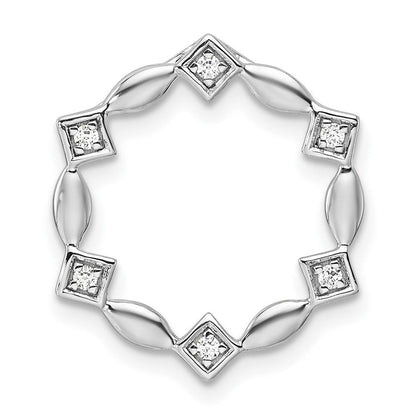 14K Weißgold Im Labor Gezüchtet Diamant Vs/si+ G+ Rund Kette Anhänger