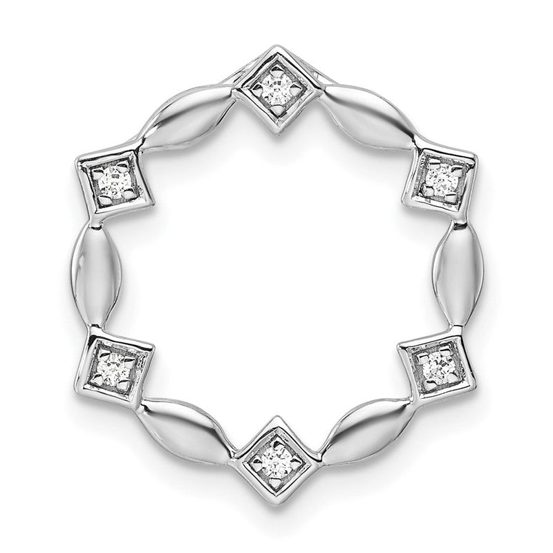 14K Weißgold Im Labor Gezüchtet Diamant Vs/si+ G+ Rund Kette Anhänger