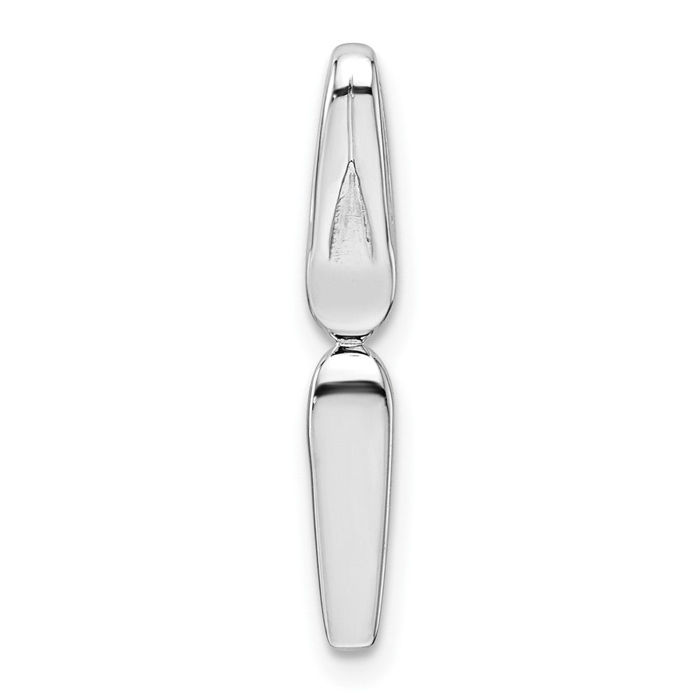 14K Weißgold Fantasie-Stabketten-Gleitanhänger mit 0,125 ct. Labordiamant VS/SI+ G+