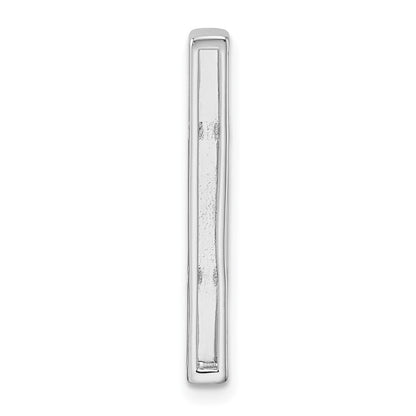 14K Weißgold Fancy-Balkenketten-Gleitanhänger mit 0,10 ct. im Labor gezüchtetem Diamant VS/SI+ G+