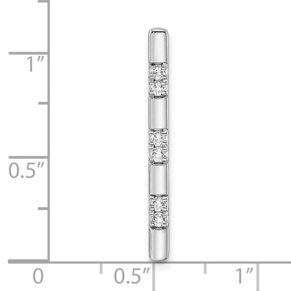 14K Weißgold 0,125 ct. Labordiamant VS/SI+ G+ Fancy-Stabketten-Gleitanhänger