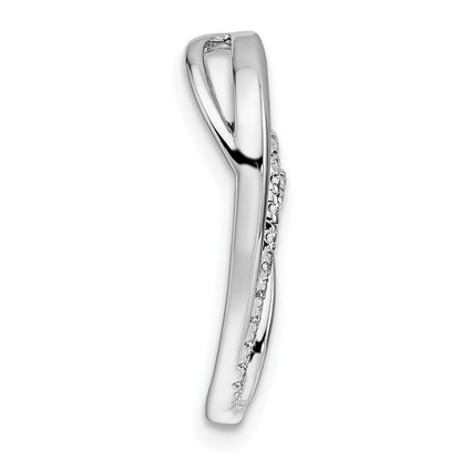 14K Weißgold Wirbel-Herz-Ketten-Gleitanhänger mit 0,25 ct. im Labor gezüchtetem Diamanten VS/SI+ G+