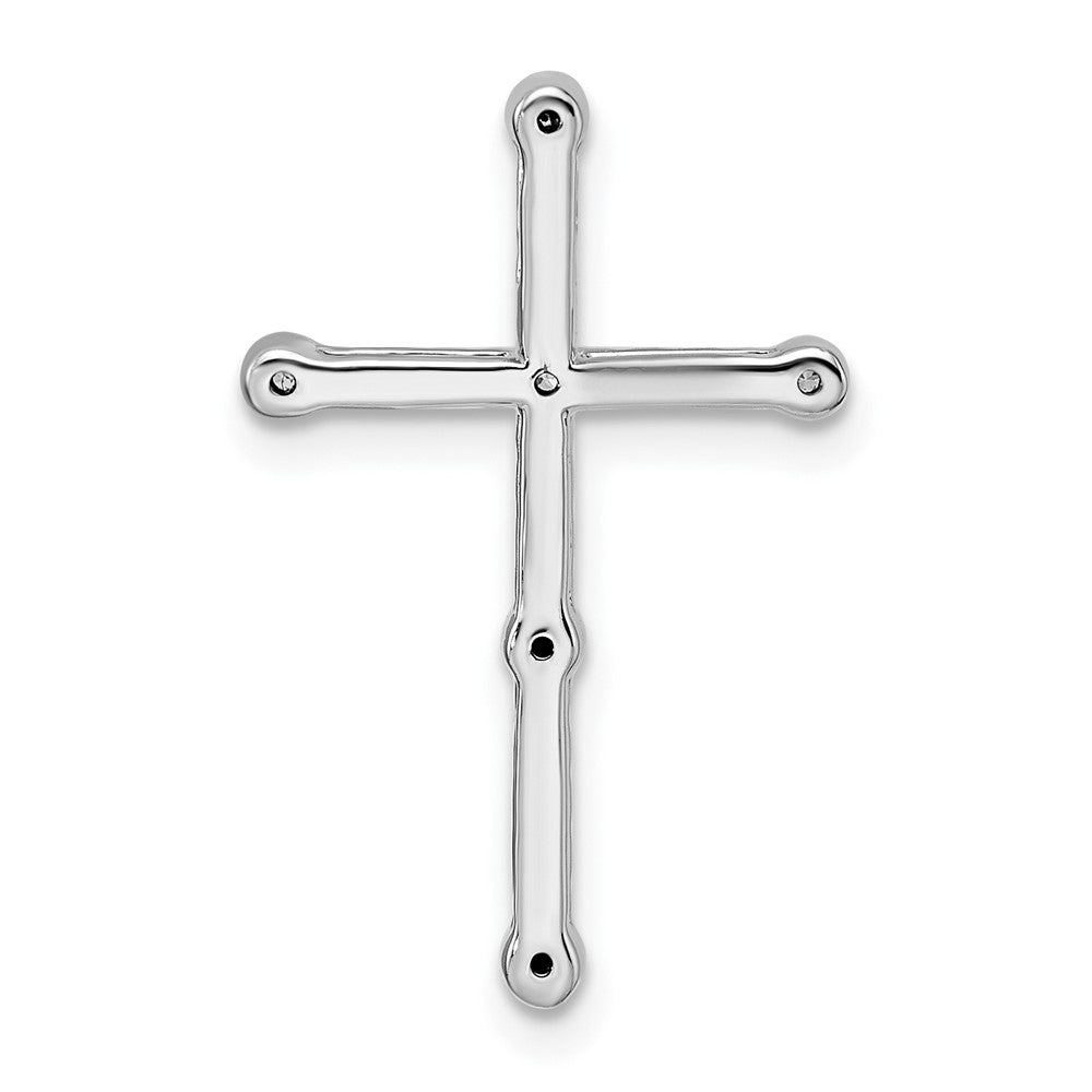 14K Weißgold 0,2 ct. Labordiamant VS/SI+ G+ Kreuz-Ketten-Gleitanhänger