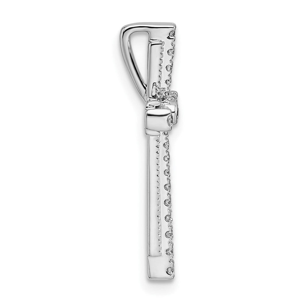14 K Weißgold Kreuz-Gleitanhänger mit 0,25 ct. Labor-Diamant VS/SI+ G+