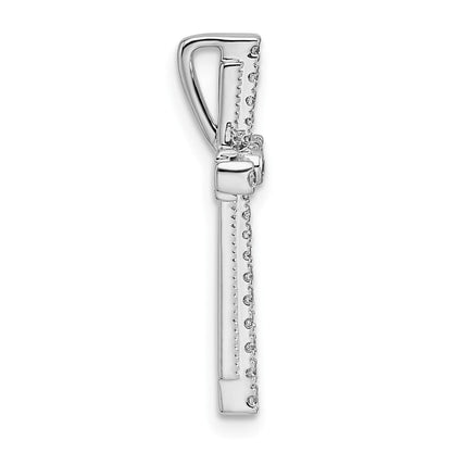 14 K Weißgold Kreuz-Gleitanhänger mit 0,25 ct. Labor-Diamant VS/SI+ G+