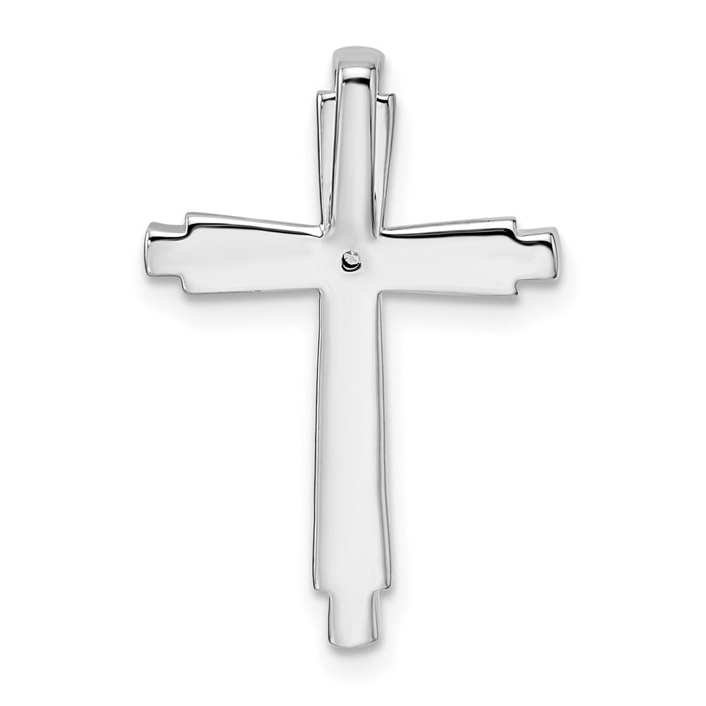 14 K Weißgold Kreuz-Gleitanhänger mit 0,25 ct. Labor-Diamant VS/SI+ G+