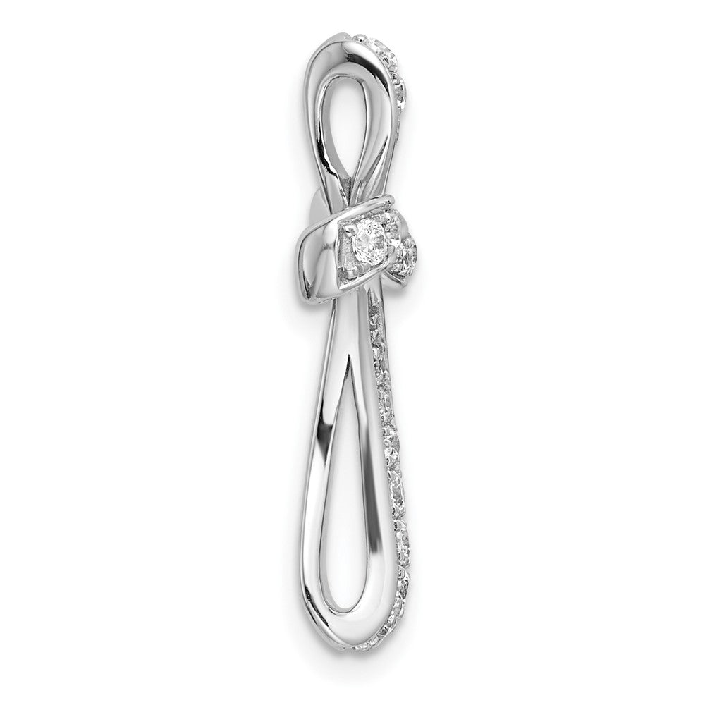 14K Weißgold Kreuz-Ketten-Gleitanhänger mit 0,33 ct. Labordiamant VS/SI+ G+