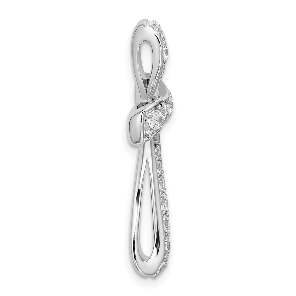 14K Weißgold Kreuz-Gleitanhänger mit 0,625 ct. im Labor gezüchteten Diamanten VS/SI+ G+ für Kette