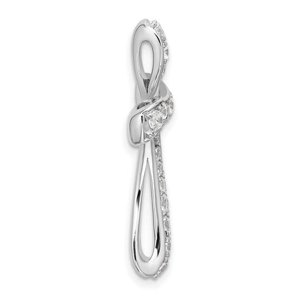 14K Weißgold Kreuz-Gleitanhänger mit 0,625 ct. im Labor gezüchteten Diamanten VS/SI+ G+ für Kette