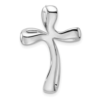 14K Weißgold Kreuz-Gleitanhänger mit 0,625 ct. im Labor gezüchteten Diamanten VS/SI+ G+ für Kette