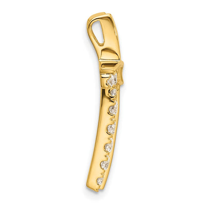 14K Gelbgold 0,5 ct. Laborgezüchteter Diamant VS/SI+ G+ Ketten-Gleitanhänger