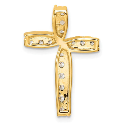 14K Gelbgold 0,5 ct. Laborgezüchteter Diamant VS/SI+ G+ Ketten-Gleitanhänger