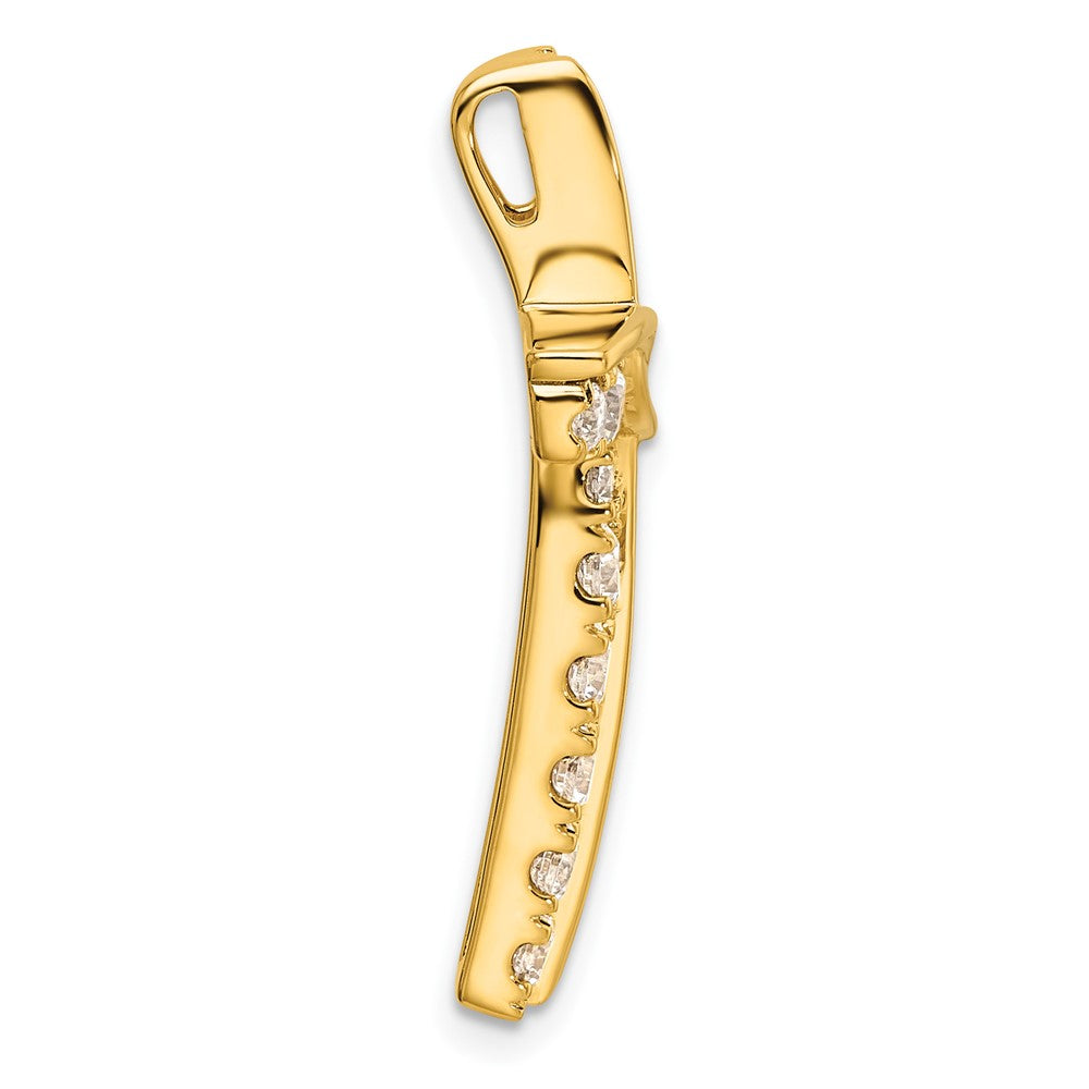 14K Gelbgold 1 ct. Laborgezüchteter Diamant VS/SI+ G+ Ketten-Gleitanhänger