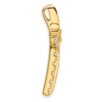 14K Gelbgold 1 ct. Laborgezüchteter Diamant VS/SI+ G+ Ketten-Gleitanhänger