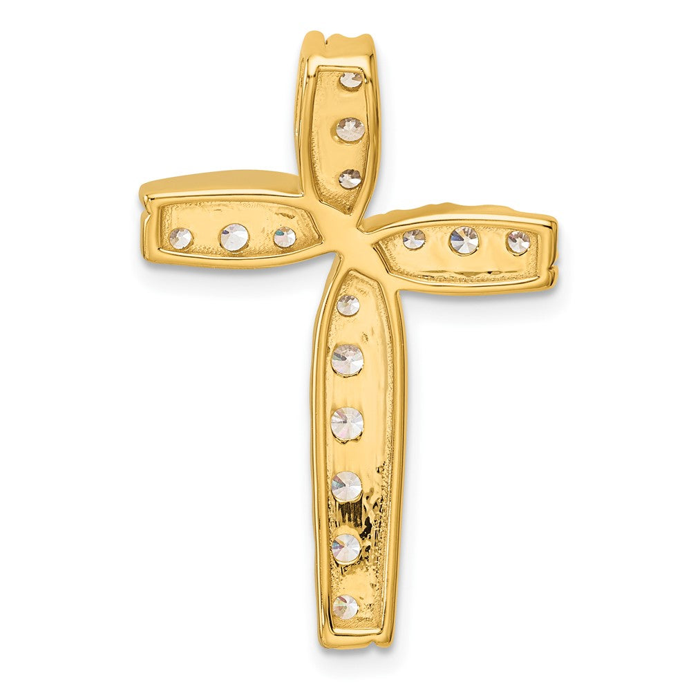14K Gelbgold 1 ct. Laborgezüchteter Diamant VS/SI+ G+ Ketten-Gleitanhänger