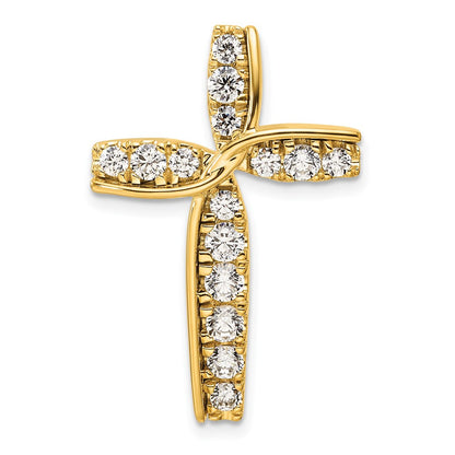 14K Gelbgold 1 ct. Laborgezüchteter Diamant VS/SI+ G+ Ketten-Gleitanhänger