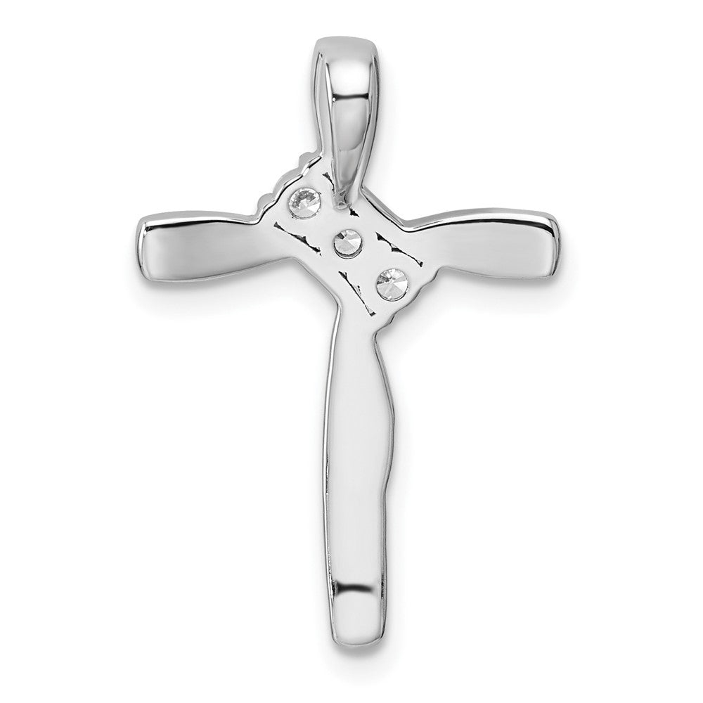 14K Weißgold Gleitanhänger für Kette mit 0,5 ct. Labor gezüchteten Diamanten VS/SI+ G+