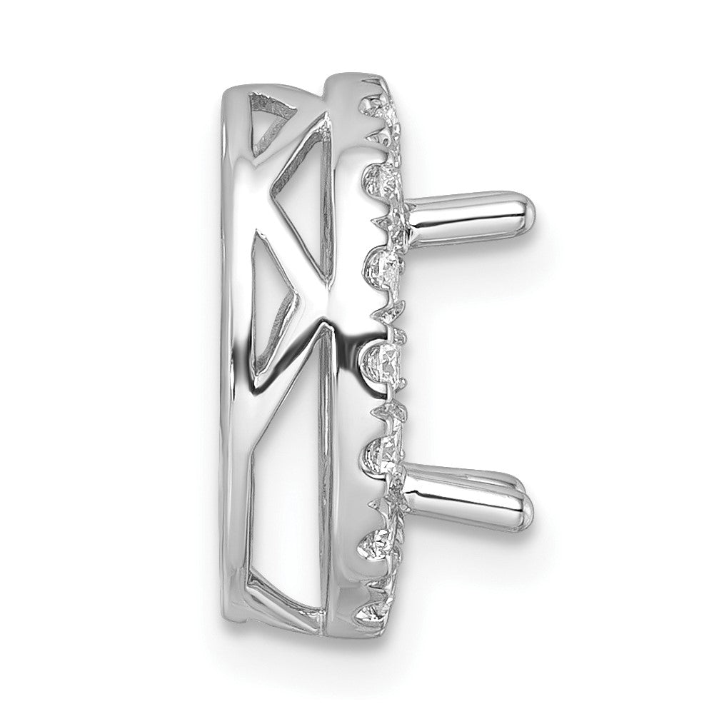 14K Weißgold 2,5 ct. Laborgezüchteter Diamant VS/SI+ G+ Halo-Ketten-Gleitanhänger