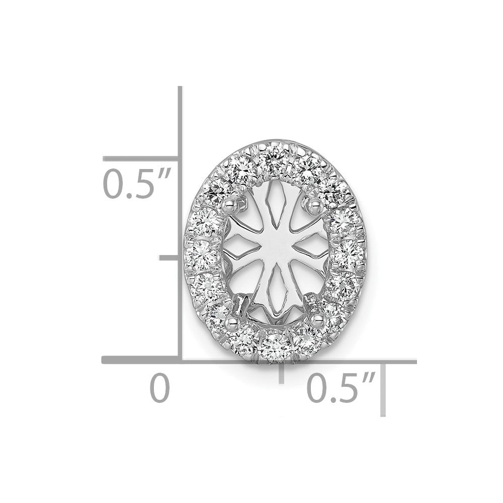14K Weißgold 2,5 ct. Laborgezüchteter Diamant VS/SI+ G+ Halo-Ketten-Gleitanhänger