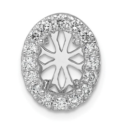 14K Weißgold 0,5 ct. Laborgezüchteter Diamant VS/SI+ G+ Halo Kettengleitanhänger