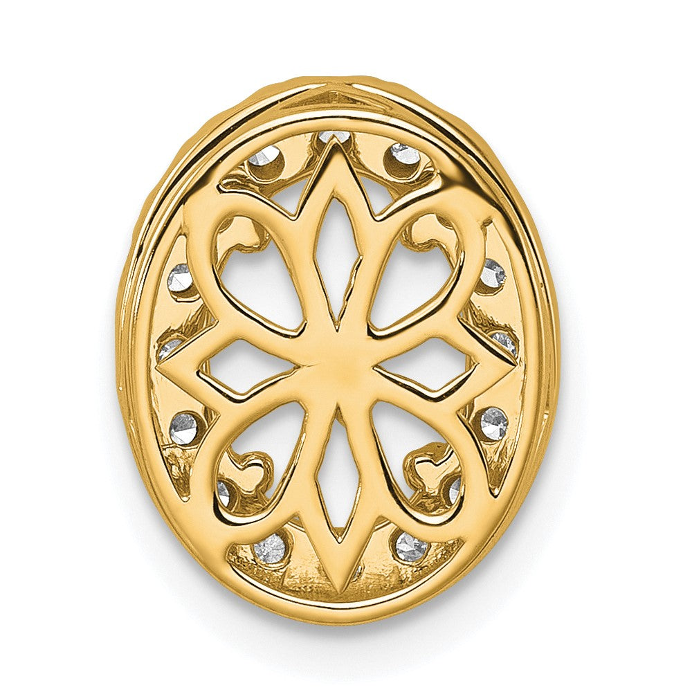 14K Gelbgold 2,5 ct. Laborgezüchteter Diamant VS/SI+ G+ Komplett-Halo Ketten-Gleitanhänger