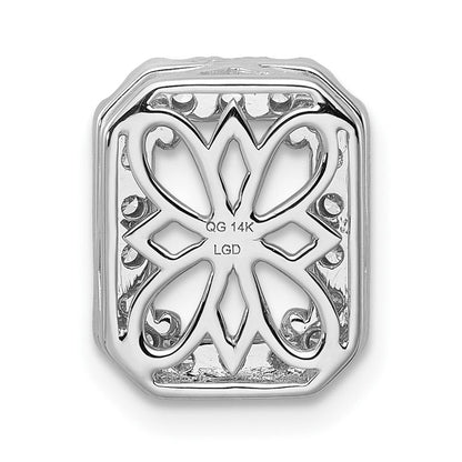 14K Weißgold Halo-Ketten-Gleitanhänger mit 0,5 ct. Labordiamant, VS/SI+ G+