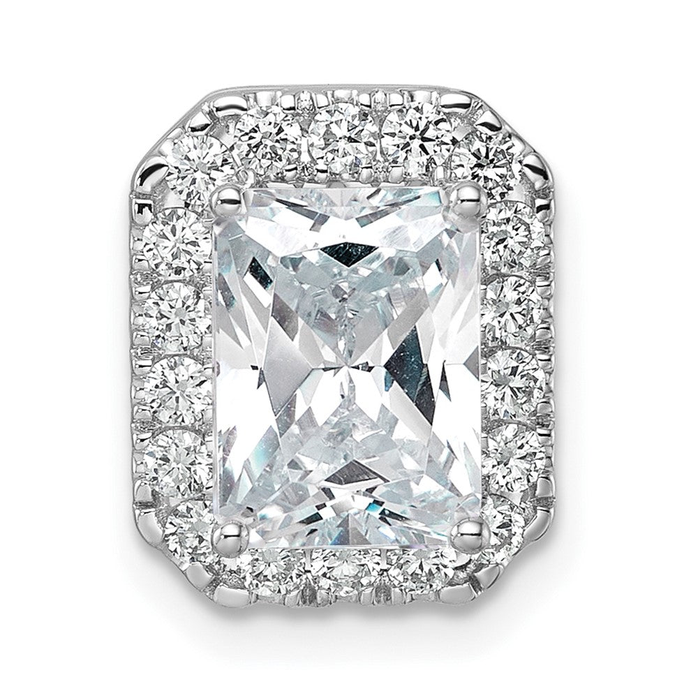14K Weißgold Halo-Ketten-Gleitanhänger mit 0,5 ct. Labordiamant, VS/SI+ G+