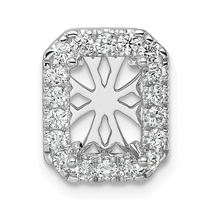 14K Weißgold Gleitanhänger mit Kette, Radiant-Halo und 2,5 ct. im Labor gezüchteten Diamanten, VS/SI+ G+