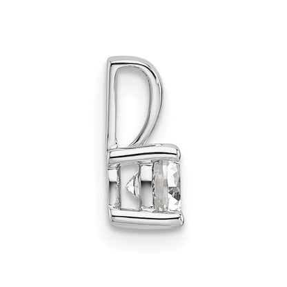 14K Weißgold 0,5 ct. Laborgezüchteter Diamant VS/SI+ G+ Rund Vierzack-Anhänger